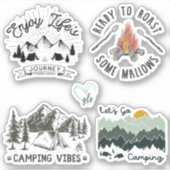 Camping Sticker Pack GraphicLoveShop (Devant)