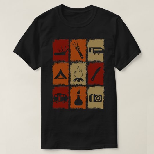Camping Stuff Retro 2 T-shirt (Design voorkant)