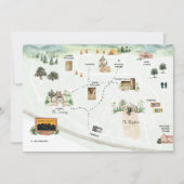 Camping Sunset Place | Invitation Carte Itinéraire (Devant)