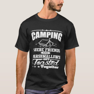 Camping T-Shirts amusants-Où Marshmallows et Frie