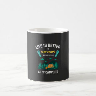 Camping - Teenslippers met vuurbal Koffiemok