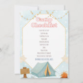 Camping Tent Bonfire Boy Birthday Uitnodiging (Achterkant)