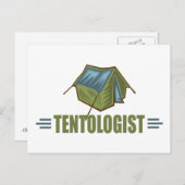 Camping, tent briefkaart (Voorkant / Achterkant)
