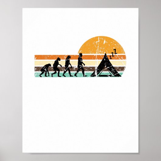 Camping Tent Camping Retro Poster (Voorkant)