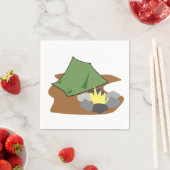 Camping Tent en kampvuur Outdoor Adventure Servet (Insitu)