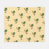 Camping Tent, kampvuur en Smores Patroon Fleece Deken (Voorkant (Horizontaal))