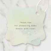 Camping Tent Wild Natuur Scène Dank u bruiloft Bedankjes Labels (Achterkant)