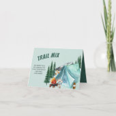 Camping Thema Bewerkbaar Feest Eten Label Tentteke Bedankkaart (Voorkant)