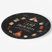 Camping Thema Verjaardagsfeest Papier Bord (Gekanteld)