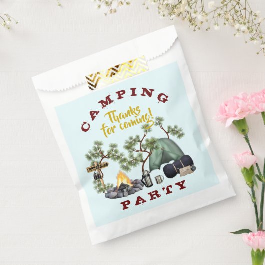 Camping Theme Party Favor Tassen Bedankt Bedankzakje (Gezegeld)