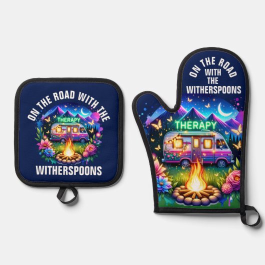 Camping Therapy Ovenwant & Pannenlap Set (Voorkant)