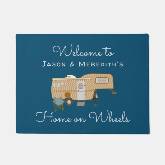 Camping Trailer 5th Wheel Welkome startpunt Deurmat (Voorkant)