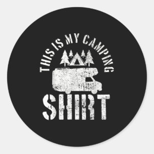 Camping Trailer Camper Van Mobile Home Caravan Mot Ronde Sticker