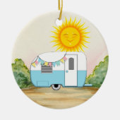 Camping Trailer Keramisch Ornament (Voorkant)