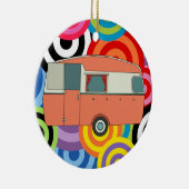 Camping Trailer Keramisch Ornament (Rechts)