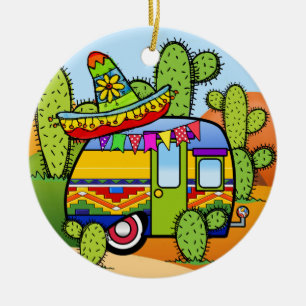 Camping Trailer Keramische Ornament