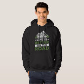 Camping Trailer On The Road Camper Hoodie (Voorkant volledig)