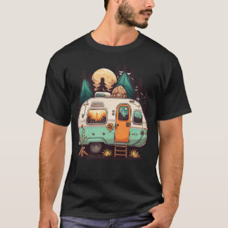 Camping trailer vintage t-shirt