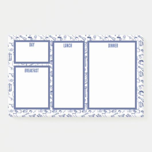 Camping Trip Familie Maaltijd Plannotities Post-it® Notes (Voorkant)