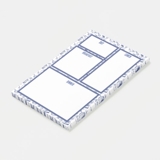 Camping Trip Familie Maaltijd Plannotities Post-it® Notes (Schuin)