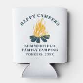 Camping Trip Family Matching Happy Campers Custom Blikjeskoeler (Achterkant)