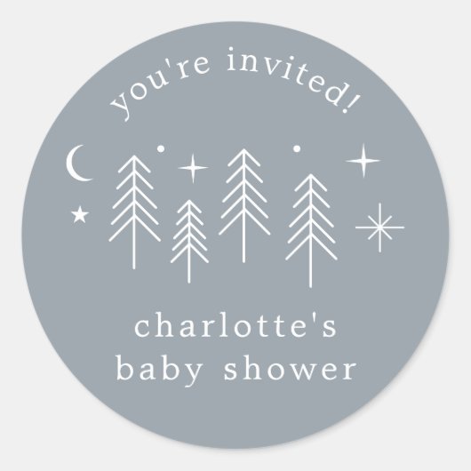 Camping U bent uitgenodigd Ronde Sticker (Voorkant)