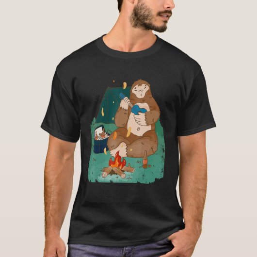 camping ukulele hiking lazy t-shirt (Voorkant)