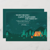 Camping Under the Stars Invitation (Devant / Derrière)