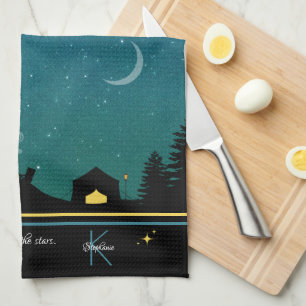 Camping under the Stars Monogram Theedoek