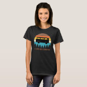 Camping V-Dub Bus Sunset Retro T-shirt (Voorkant volledig)
