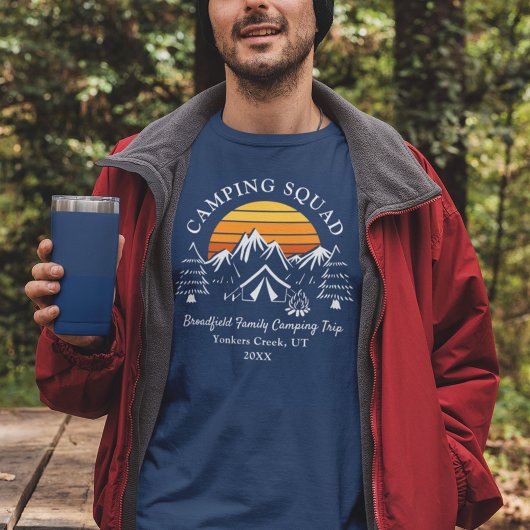 Camping Vacation Custom Matching Pap Camp T-shirt