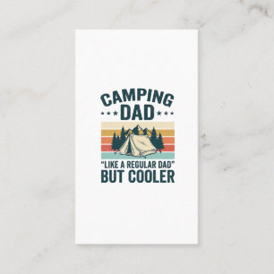 Camping vader vintage retro outdoor vector shirt D Visitekaartje