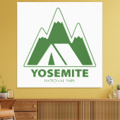 Camping van het nationaal park Yosemite Canvas Afdruk (Insitu (Woonkamer))