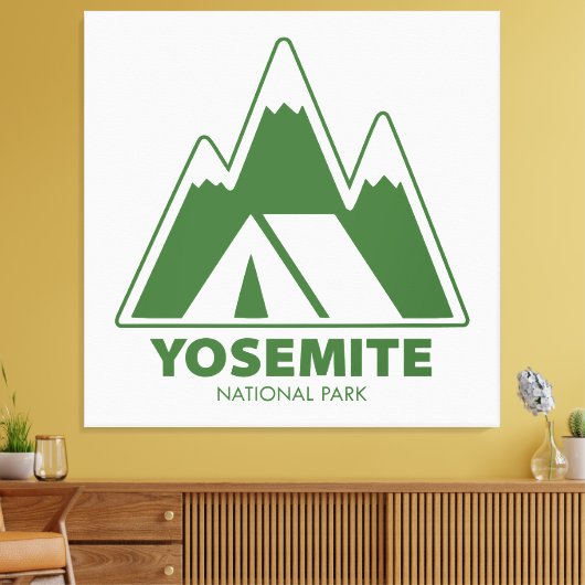 Camping van het nationaal park Yosemite Canvas Afdruk (Insitu (Woonkamer))