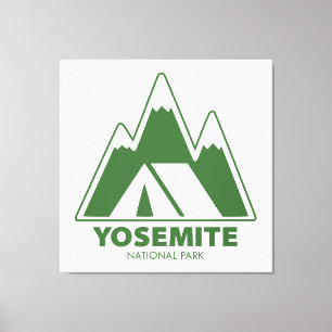 Camping van het nationaal park Yosemite Canvas Afdruk