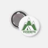 Camping van het nationaal park Yosemite Magneet (Voorkant / Achterkant)
