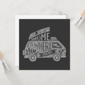 Camping Van Leven Pret Inspirerende Quote  Kaart (Voorkant / Achterkant in situ)