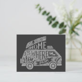 Camping Van Life Fun Inspirerend Quote Briefkaart (Staand voorkant)