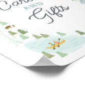 Camping Verjaardagskaarten en Cadeaubordje Poster (Hoek)