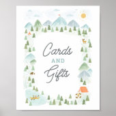 Camping Verjaardagskaarten en Cadeaubordje Poster (Voorkant)