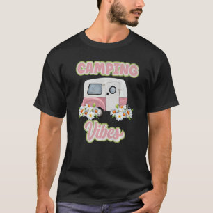 Camping Vibes Boho Retro Camper Wildbloemen Daisy T-shirt