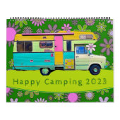 Camping vintage Happy Camping Calendrier 2023 (Protection)
