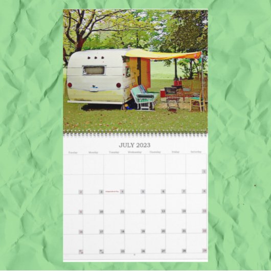 Camping vintage Happy Camping Calendrier 2023
