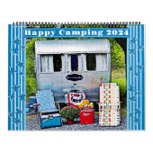Camping vintage Happy Camping Calendrier 2024 (Protection)