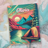 Camping vintage rose et Turquoise Personnalisé