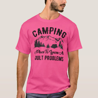 Camping voor volwassenen vrienden t-shirt