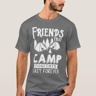 Camping Vrienden Voor altijd vrienden T-shirt