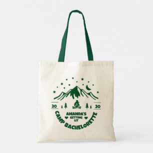 Camping vrijgezellenfeest bruidsmeisje tote bag