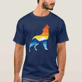 Camping Wandelen Retro Bergen Outrs Camp Wolf fri T-shirt