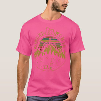 Camping Wander Woman Wandelen Vintage Actief T-shirt